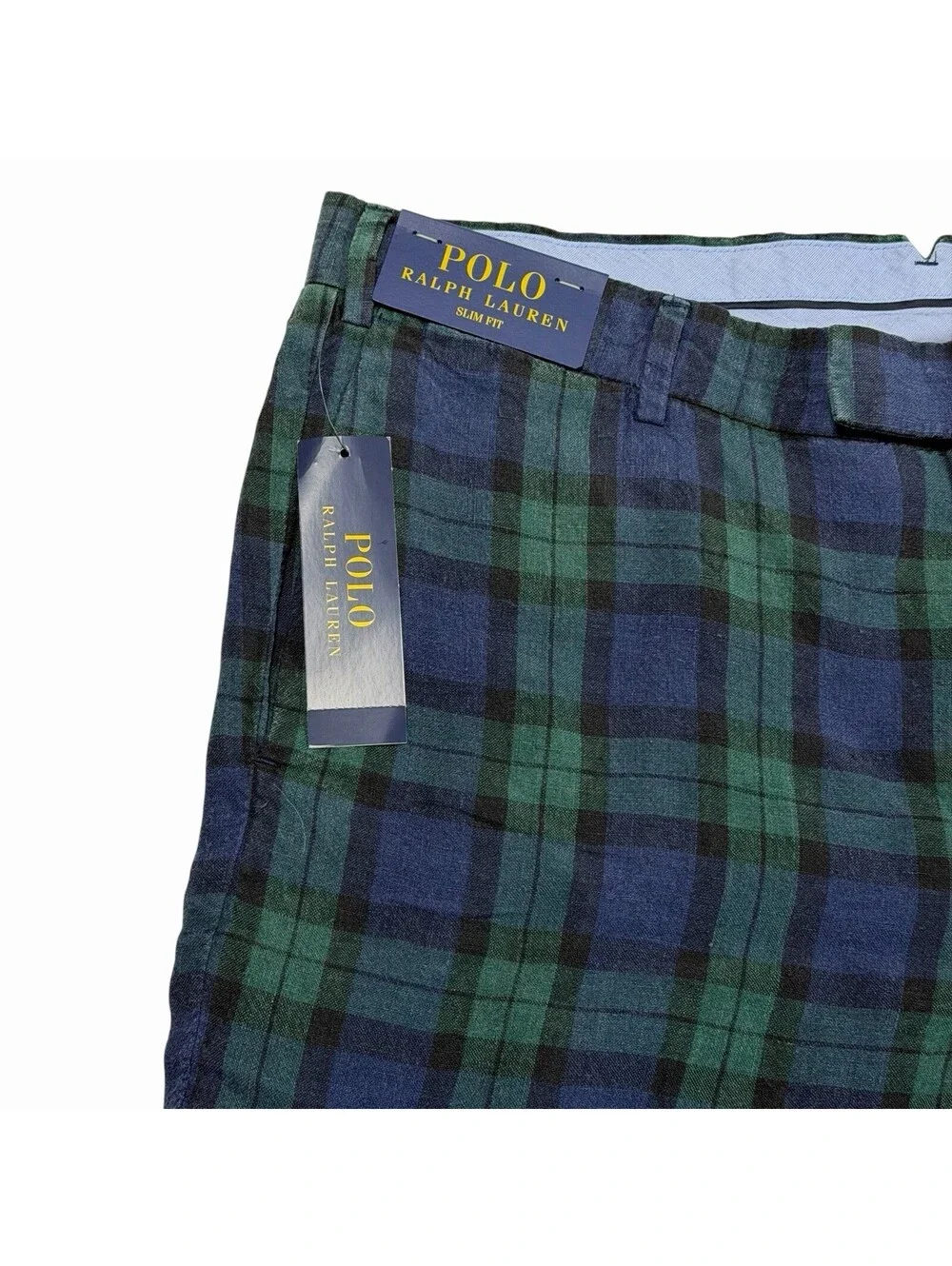 Polo Ralph Lauren Black Watch Plaid Slim Fit Shorts New With Tags Size 35